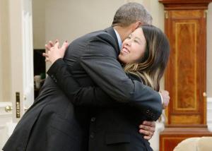 Obama hug